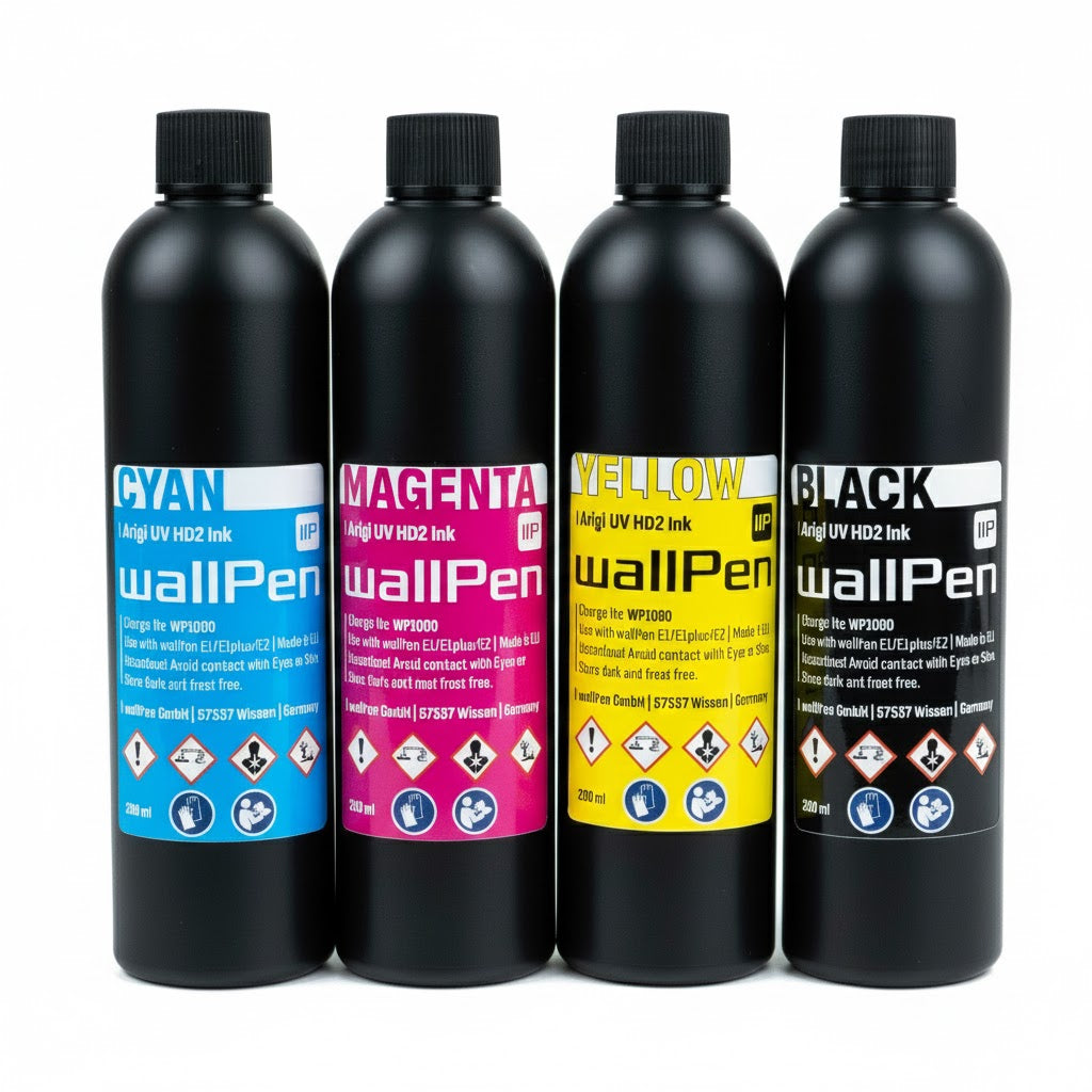 [60-0019] wallPen Set d'encre UV - 800 ml (CMYK)