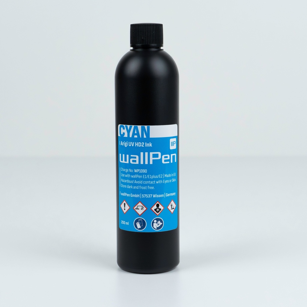 Inchiostro UV wallPen - 200 ml (ciano)